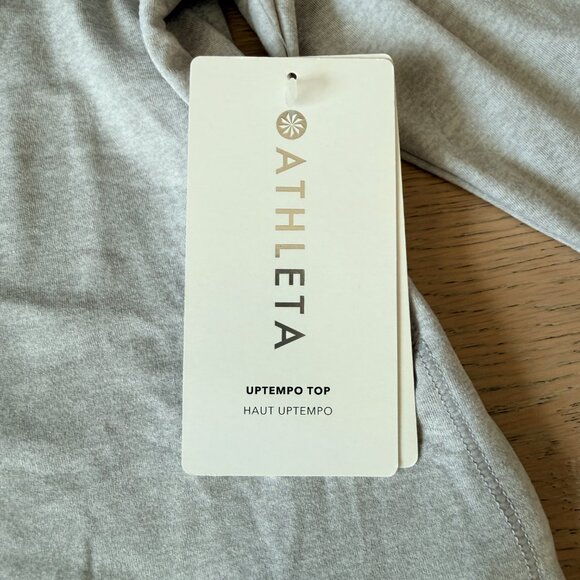 NWT | Athleta Uptempo Top | Norweigian Grey sz LG - Picture 4 of 7